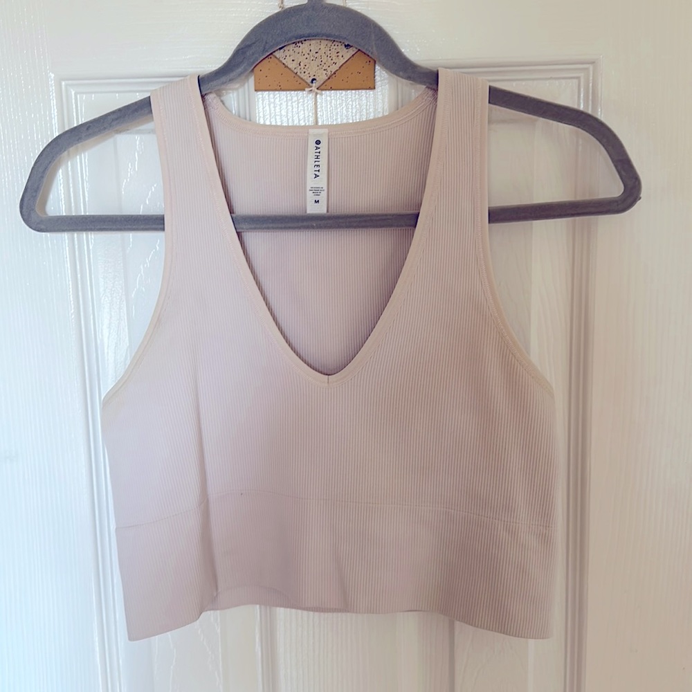 Athleta Aurora Crop Rib Tank- worn and washed once!